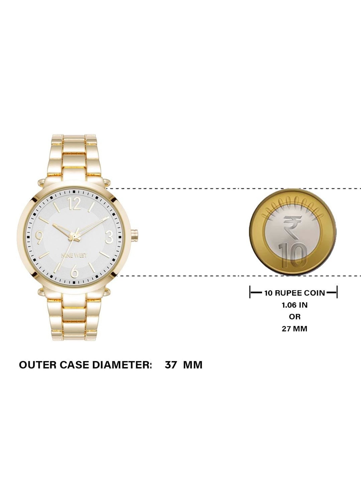 Nine West NW-3056SVGB Analog Watch for Women