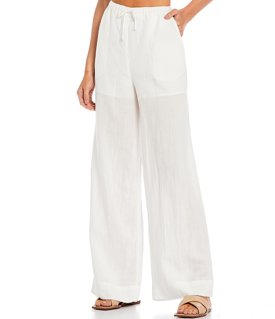 NIA Linen Full Length Drawstring Coordinating Pants