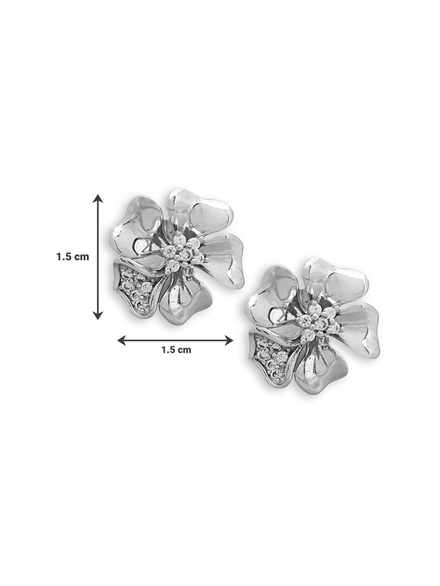 The Real Effect London Silver Stud Earrings for Women