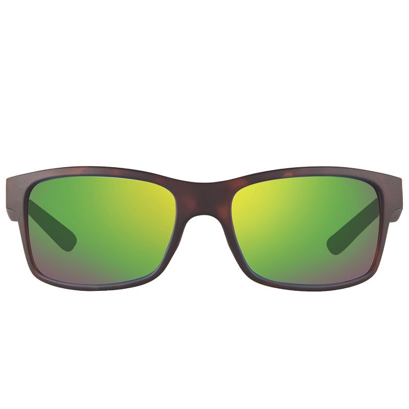 Revo Crawler RE 1027 02 GN Unisex Rectangle Polarized Sunglasses Matte Tortoise 59mm