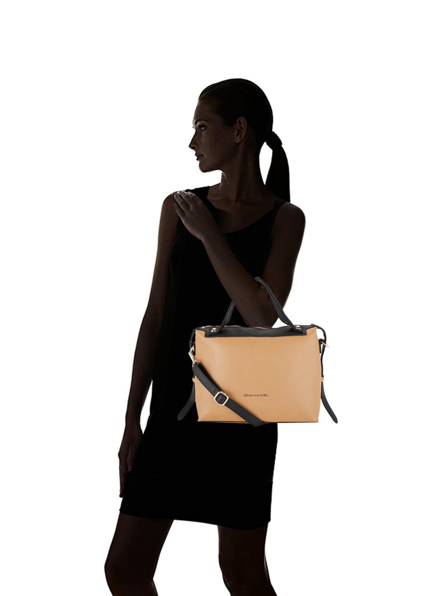 Pierre Cardin Tan Solid Medium Handbag