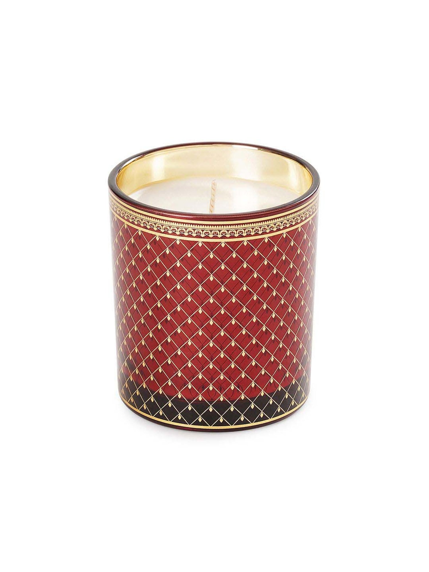Pure Home and Living Red Glass Rose & Summer Berry Printed Jar Candle (150ml)