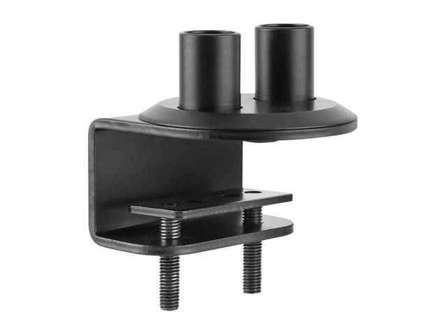 inland 05297 Black 17" - 32" Dual Full Motion Monitor Desk Mount