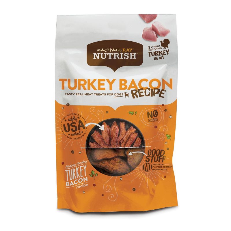 Rachael Ray Nutrish Hickory Smoked Turkey Bacon Jerky Dog Treats - 12oz