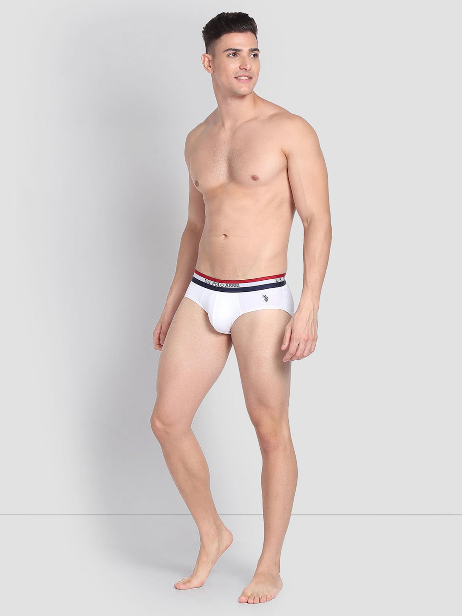 U.S. Polo Assn. Multicolor Cotton Regular Fit Briefs - Pack Of 3