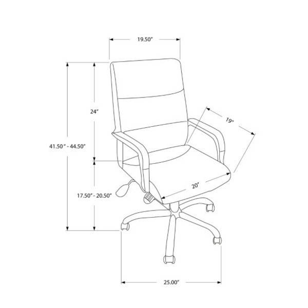 Black Leather-Look Office Chair by Monarch