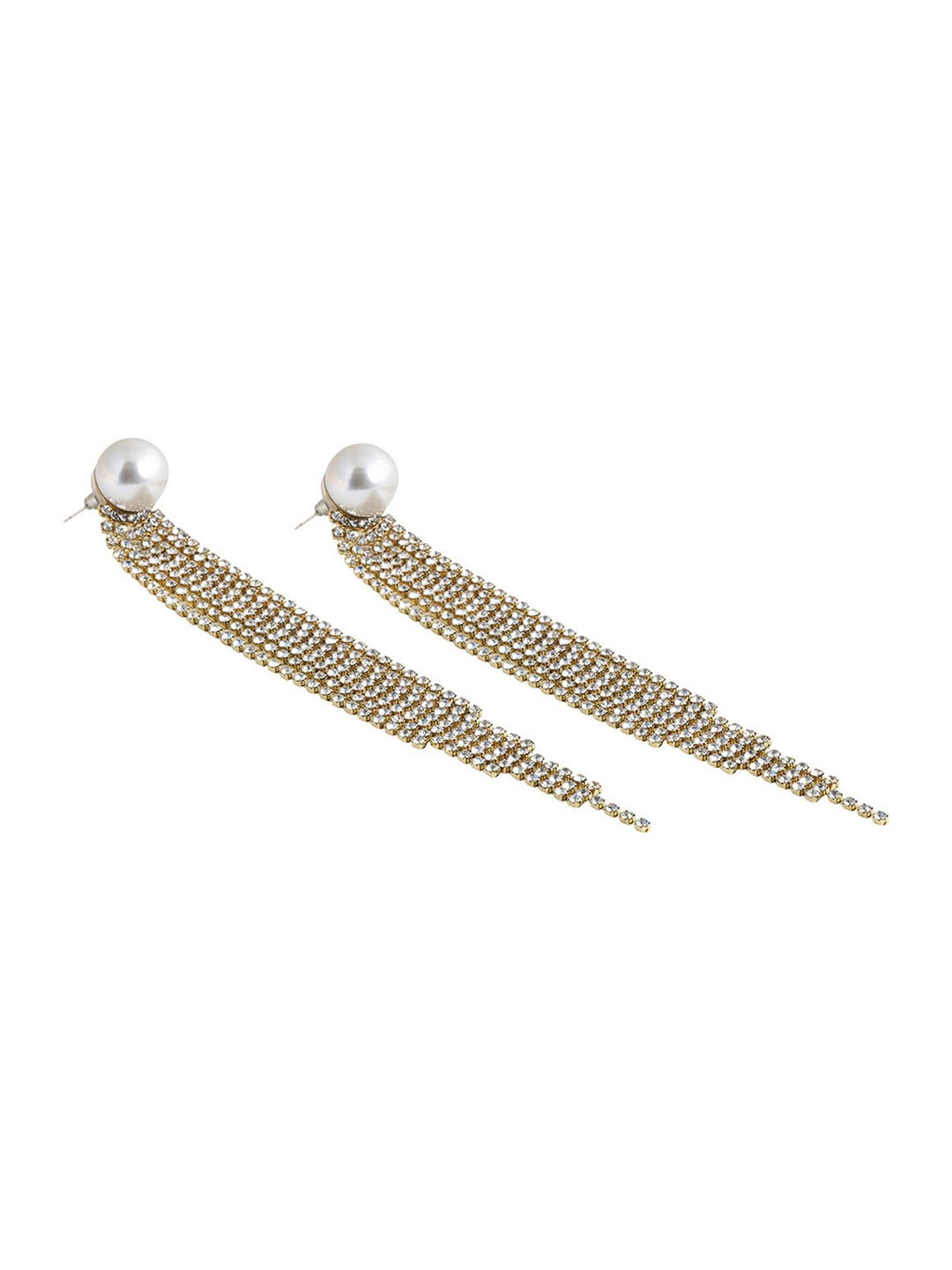 Joker & Witch Golden & White The Party Edit Wilda Waterfall Dangler Earrings