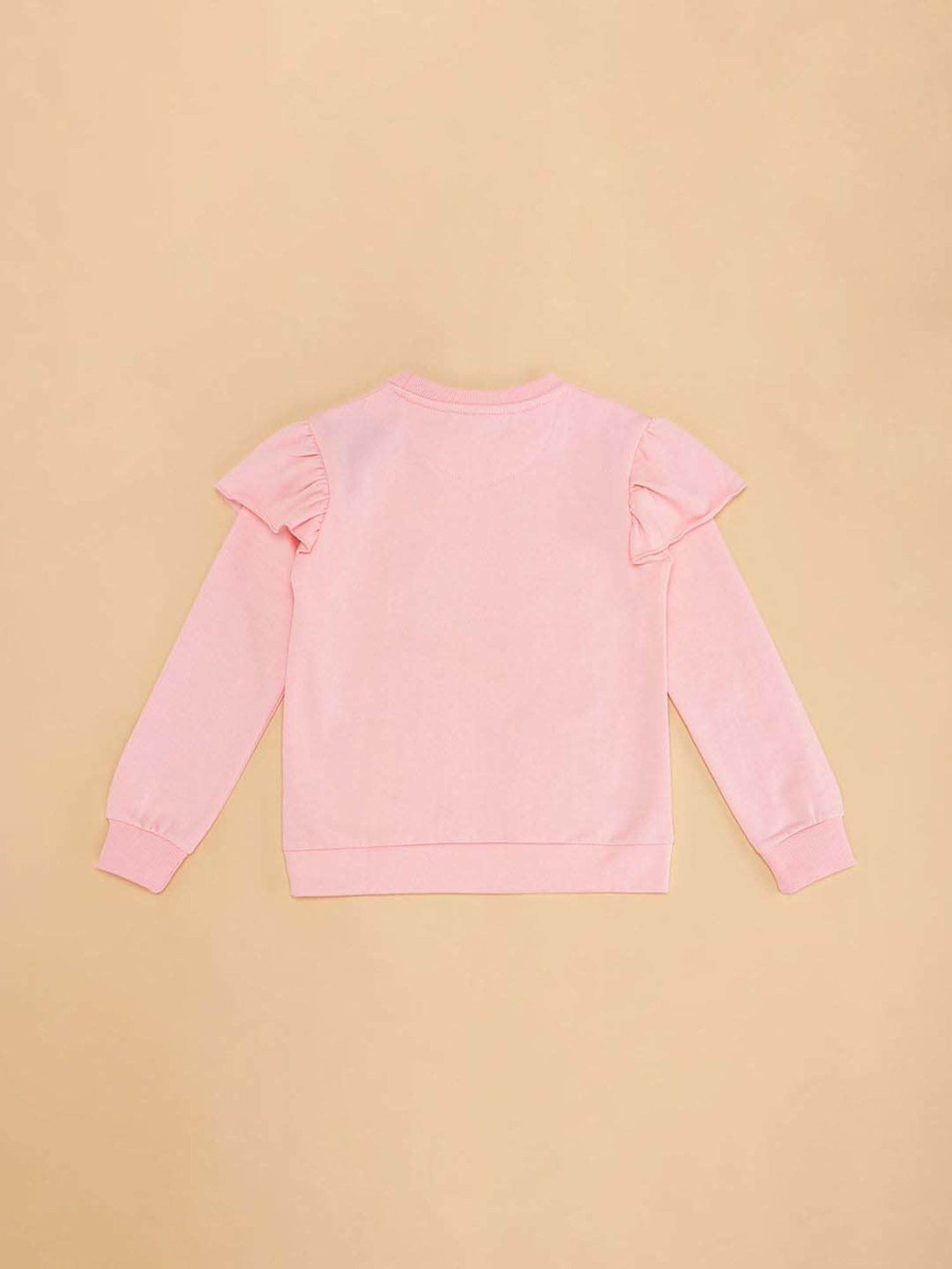YU by Pantaloons Kids Pink Printed Full Sleeves Sweatshirt