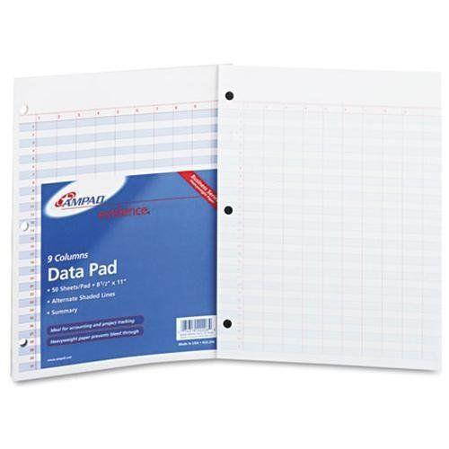 Ampad Heavyweight Data Pad - 8.50" X 11" Sheet Size - White - 50 / Pad