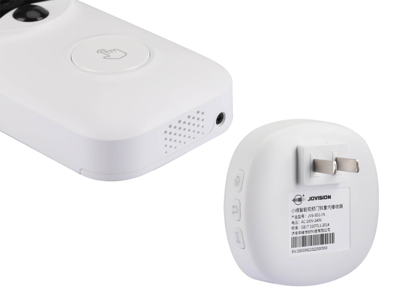 2.4Ghz WiFi Video Doorbell Camera, HD Wireless Security Camera Doorbell with Chime, Electric DoorBells, IP65, Night Vision, Motion Detect, 2-Way and Real-time Audio,battery no include