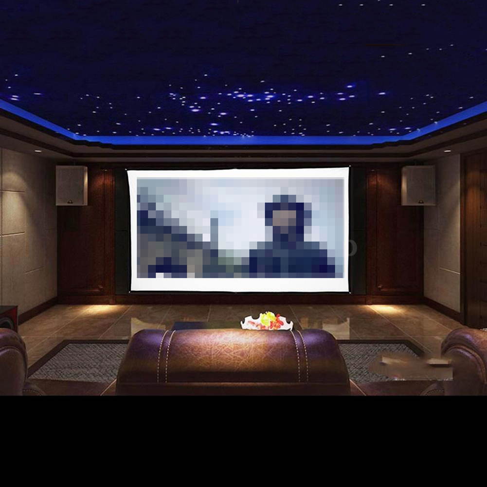 100&rdquo; 16: 9 Polyester Simple Soft Portable Foldable Semi-transparent Projector Screen Rear Front Projection Foldable No Creases HD Home Theater Outdoor 3D Movies