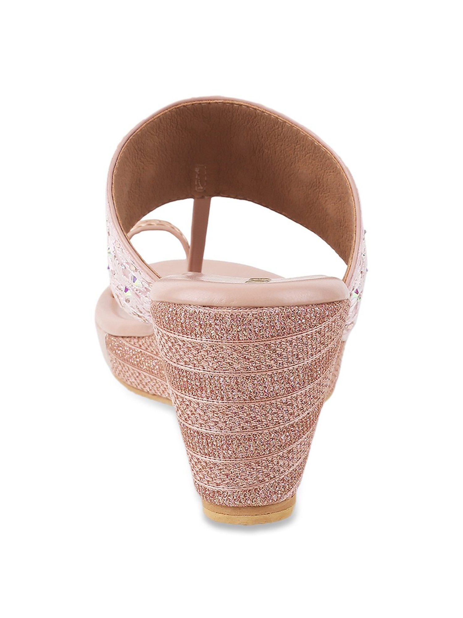 Mochi Women's Peach Toe Ring Wedges