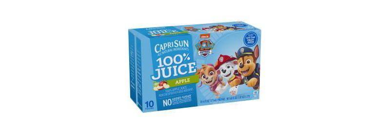 Capri Sun 100% Apple Juice Paw Patrol - 10pk/6 fl oz Pouches