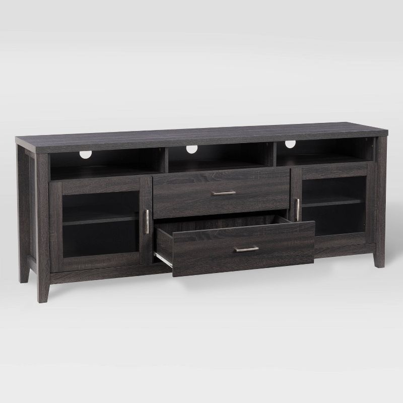 Hollywood TV Cabinet with Drawers For TV's up to 80" Dark Gray - CorLiving
