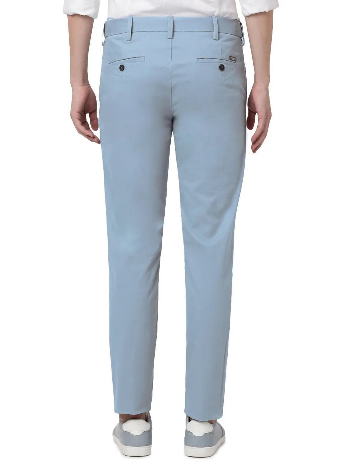 MinusOne Sky Blue Slim Fit Chinos