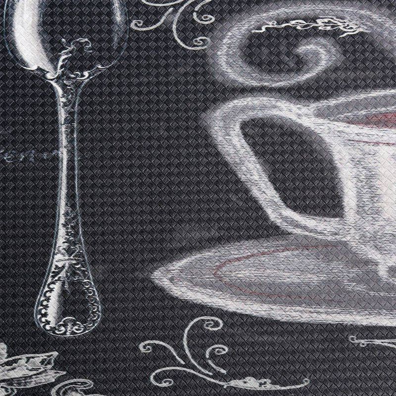 Home Dynamix 19" x 35" Cafe Kitchen Mat Back/White