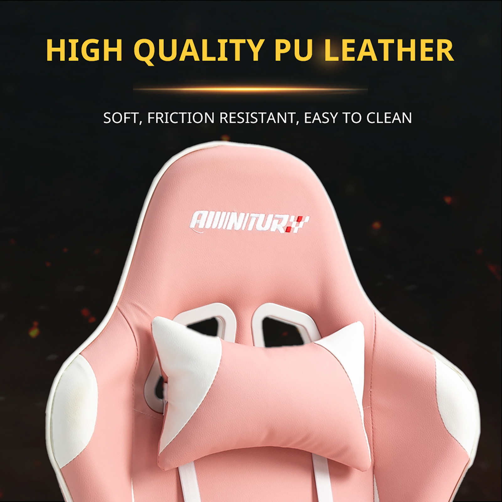 Gaming Chair, Racing Style Computer Desk Chair Padded Armrests Ergonomic Lumbar Support Adjustable Height