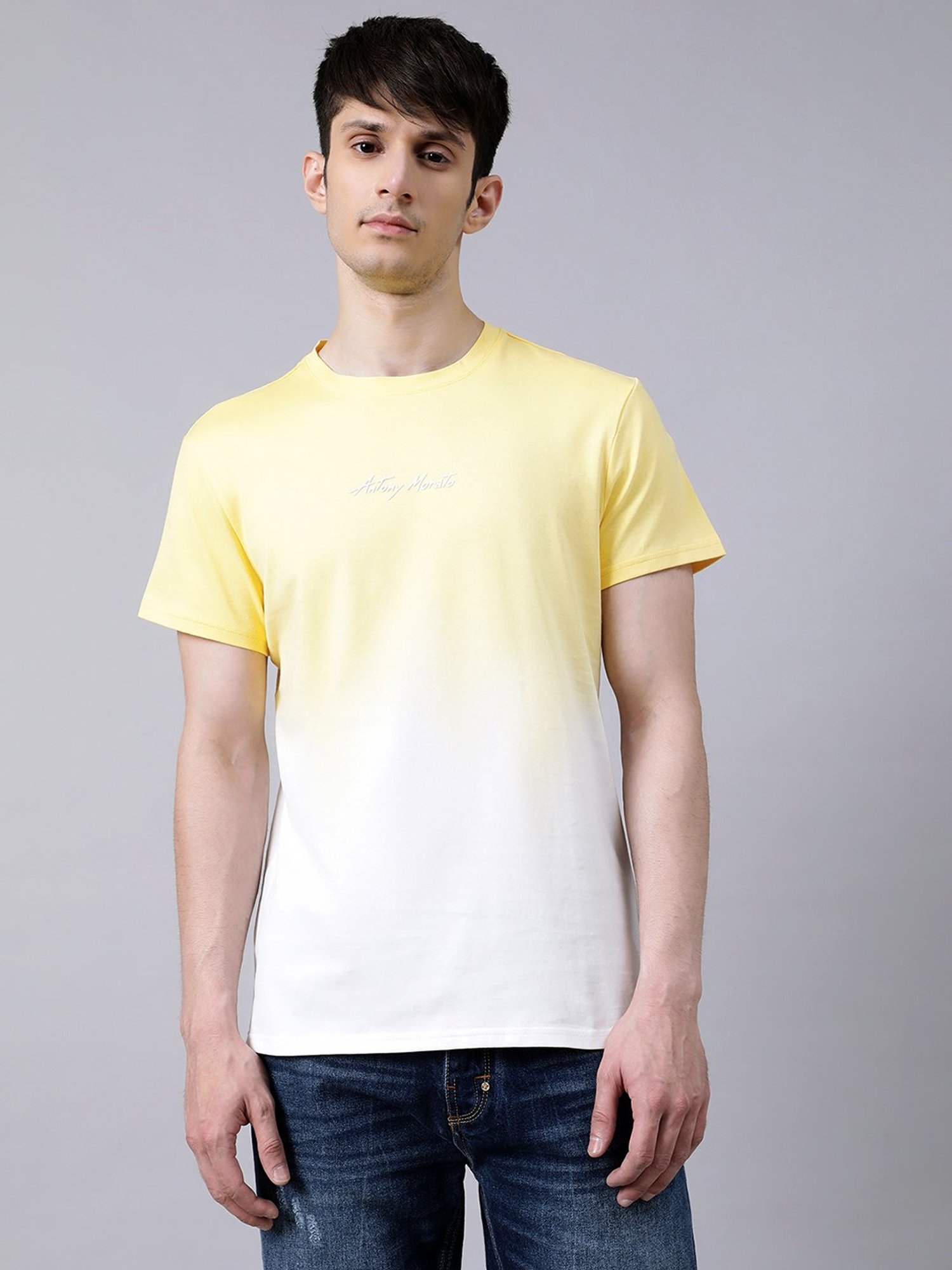 Antony Morato Yellow Regular Fit T-Shirt