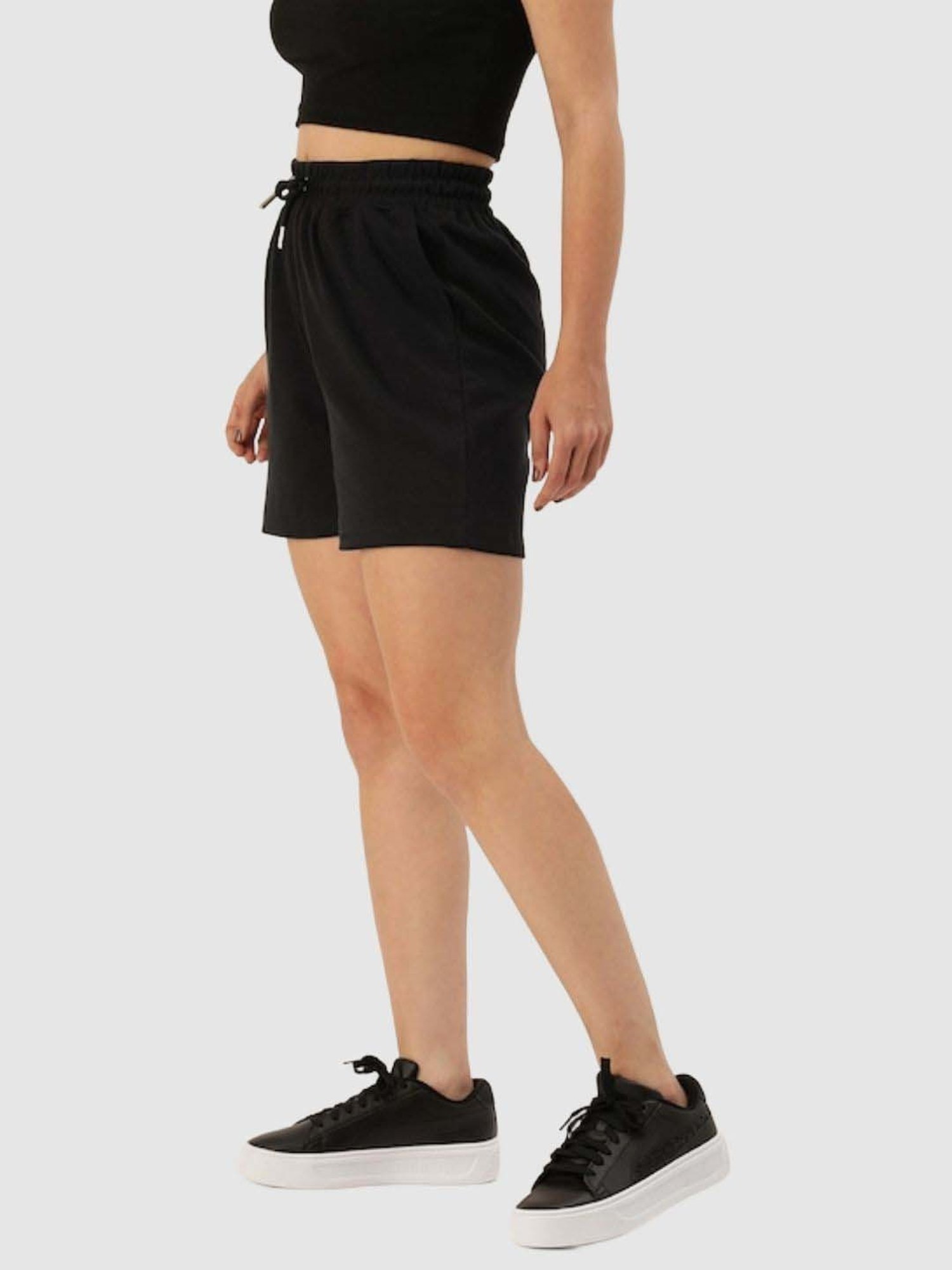 Bene Kleed Black Cotton Shorts
