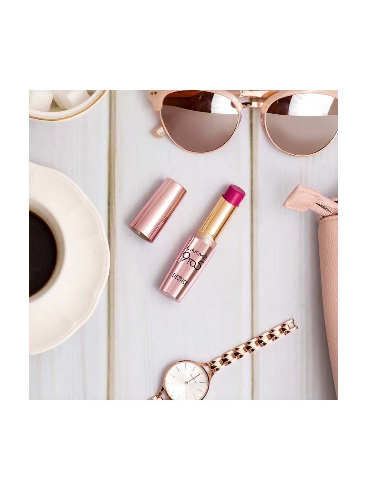 Lakme 9TO5 Primer & Matte Lip Color Brick Blush - 3.6 gm