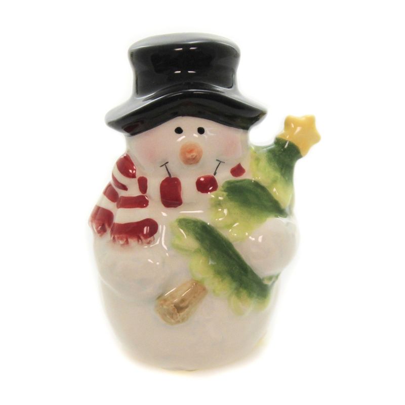 Tabletop 5.0" Snowman Salt Pepper Toothpick Believe Christmas Cosmos Gifts Corp.  -  Salt And Pepper Shaker Sets