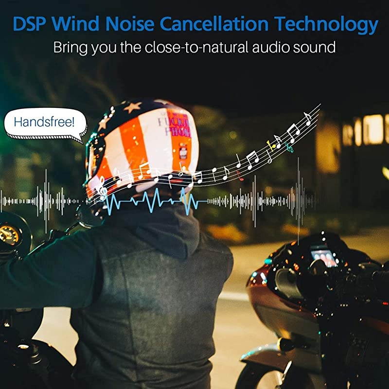 2pcs B4FM Motorcycle Bluetooth Intercom with FM Radio, Helmet Bluetooth Headset With Noise Cancellation Up to 4 Riders, Universal Communication Systems for ATV/Dirt Bike/Off Road