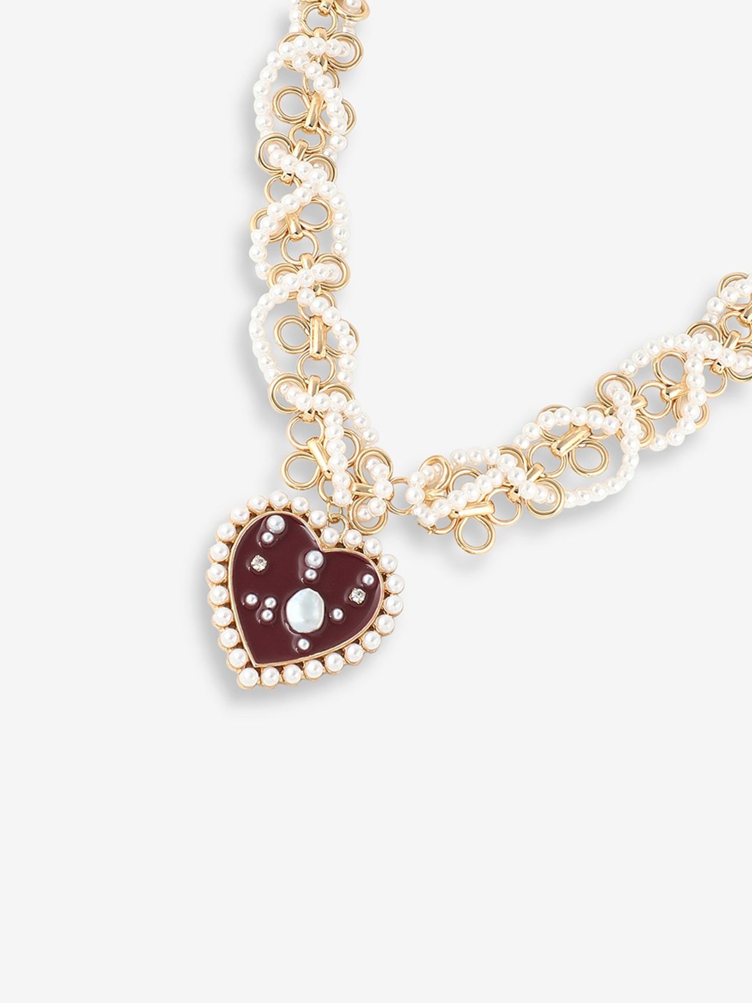 SOHI Gold Plated Pearls Casual Necklace For Women