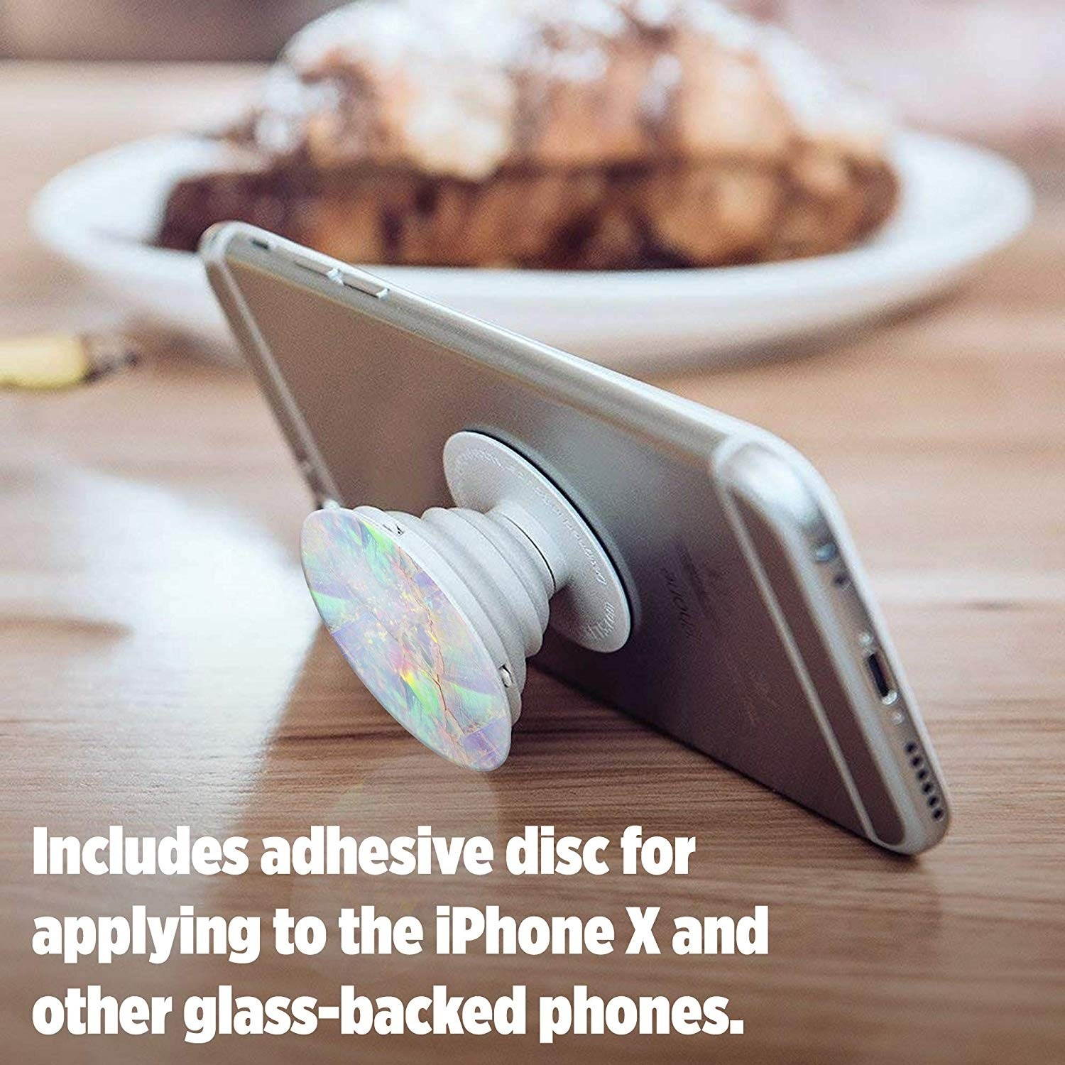 popsockets popgrip: swappable grip for phones & tablets  opal