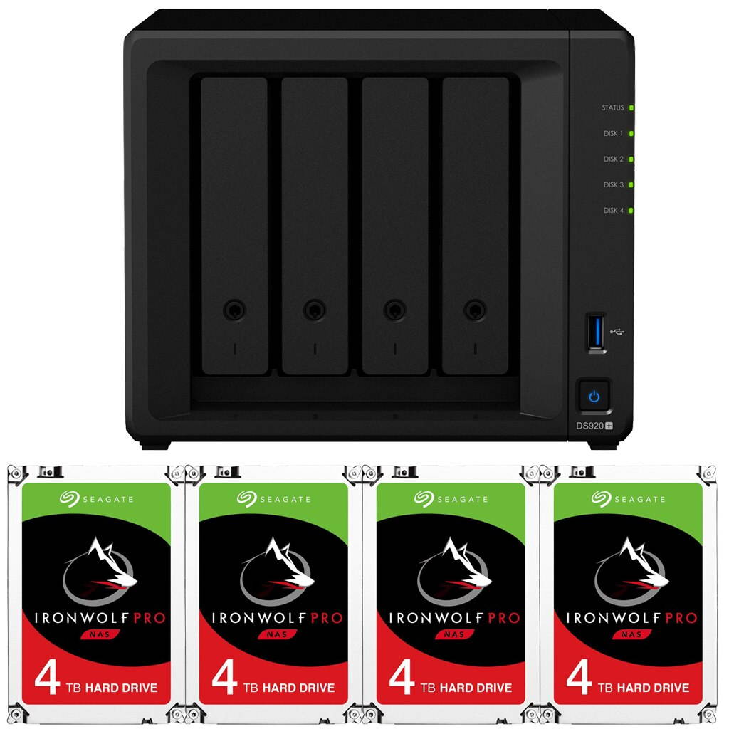Synology DS920+ DiskStation with 8GB RAM and 48TB (4 x 12TB) of Seagate Ironwolf PRO Drives Fully Assembled and Tested By CustomTechSales