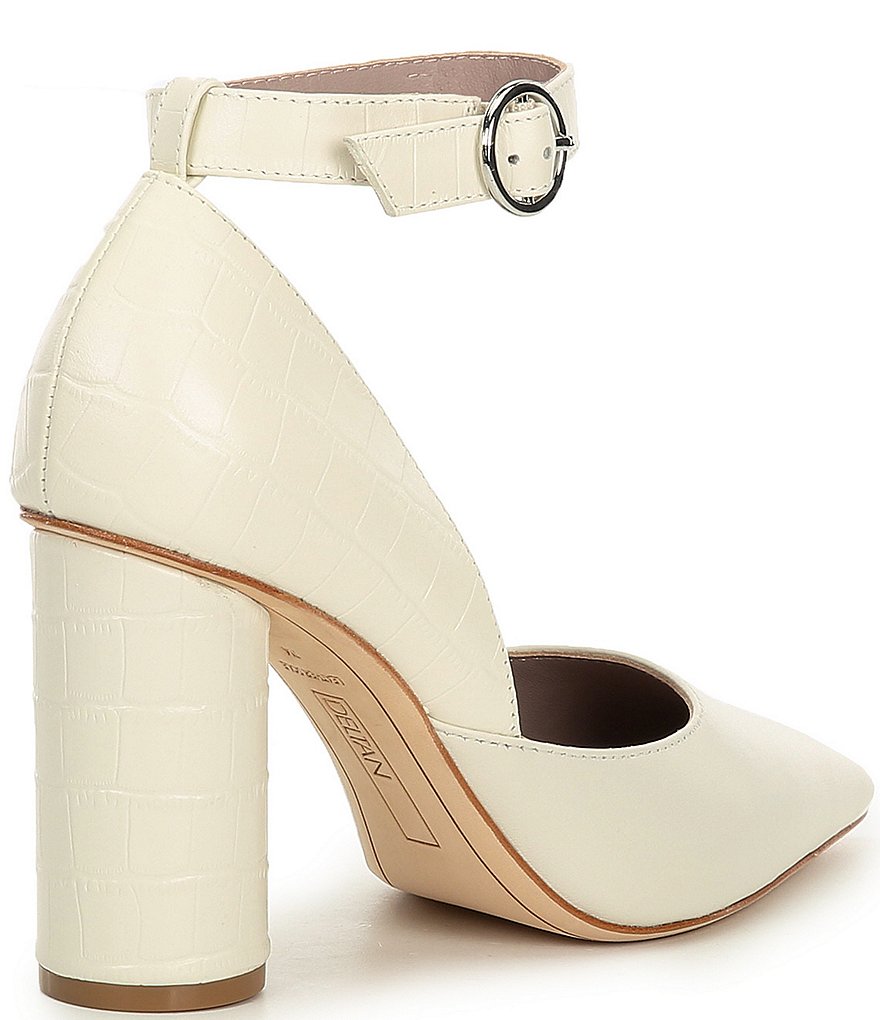 Deltan Jami Leather Ankle Strap Pumps