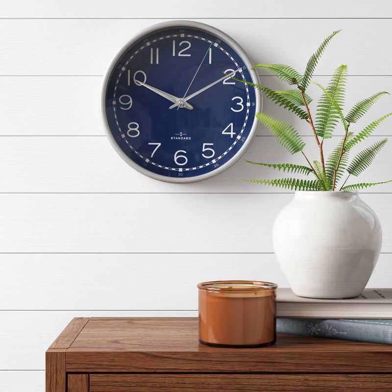 20" Metal Cut Out Roman Numeral Wall Clock Black - Patton Wall Decor