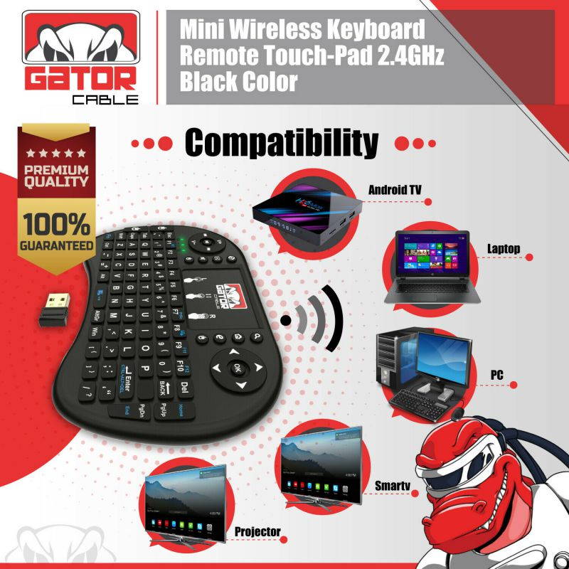 Mini Wireless Keyboard Remote Control Touchpad 2.4GHz Smart TV Android TV Box PC
