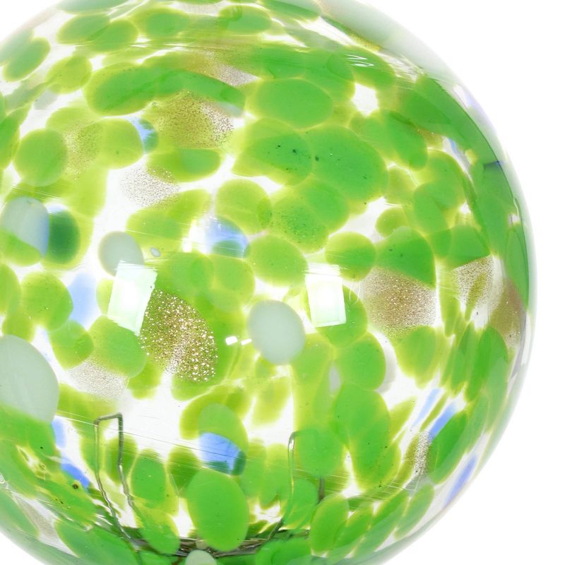46.25" Solar Glass Ball Wind Chime Green - Exhart