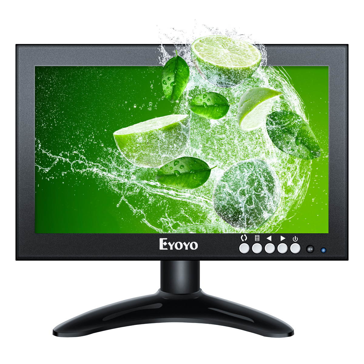 8" 16:9 HDMI Monitor, 1280X720 High-Resolution IPS Full View Display Screen Support HDMI/VGA/AV/BNC/SPEAK Input Built-in Speakers for PC TV CCTV Camera Security Raspberry pi Computer Drone Microscope