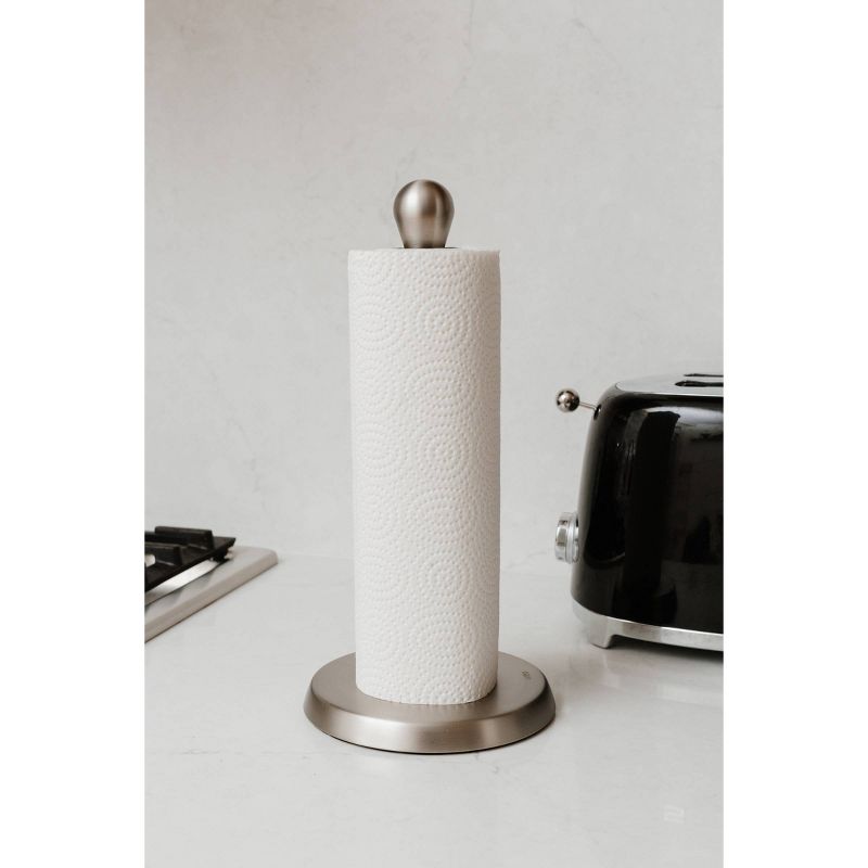 Steel Upright Paper Towel Holder Brushed Nickel - Umbra