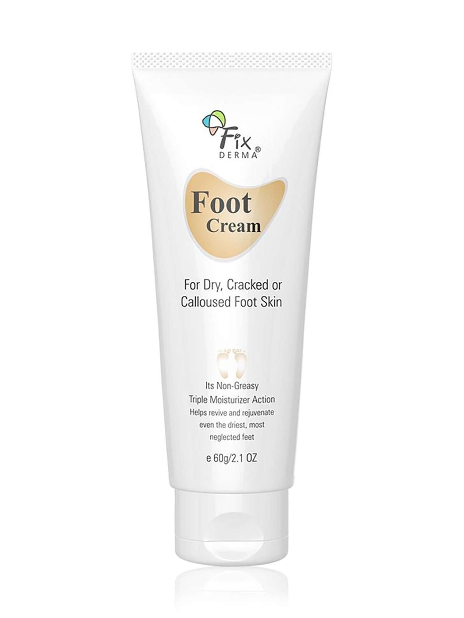 FIXDERMA Foot Cream For Dry, Cracker or Calloused Foot Skin - 60 ml