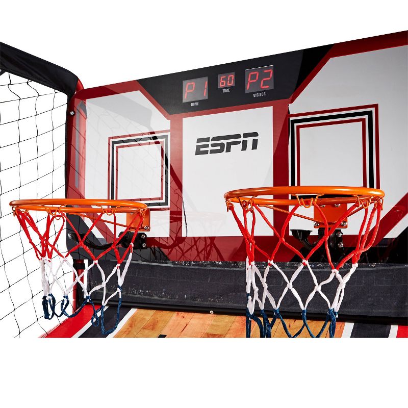 ESPN 2 Player EZ Fold Basketball Game with Polycarbonite Backboard and LED Scoring - Black