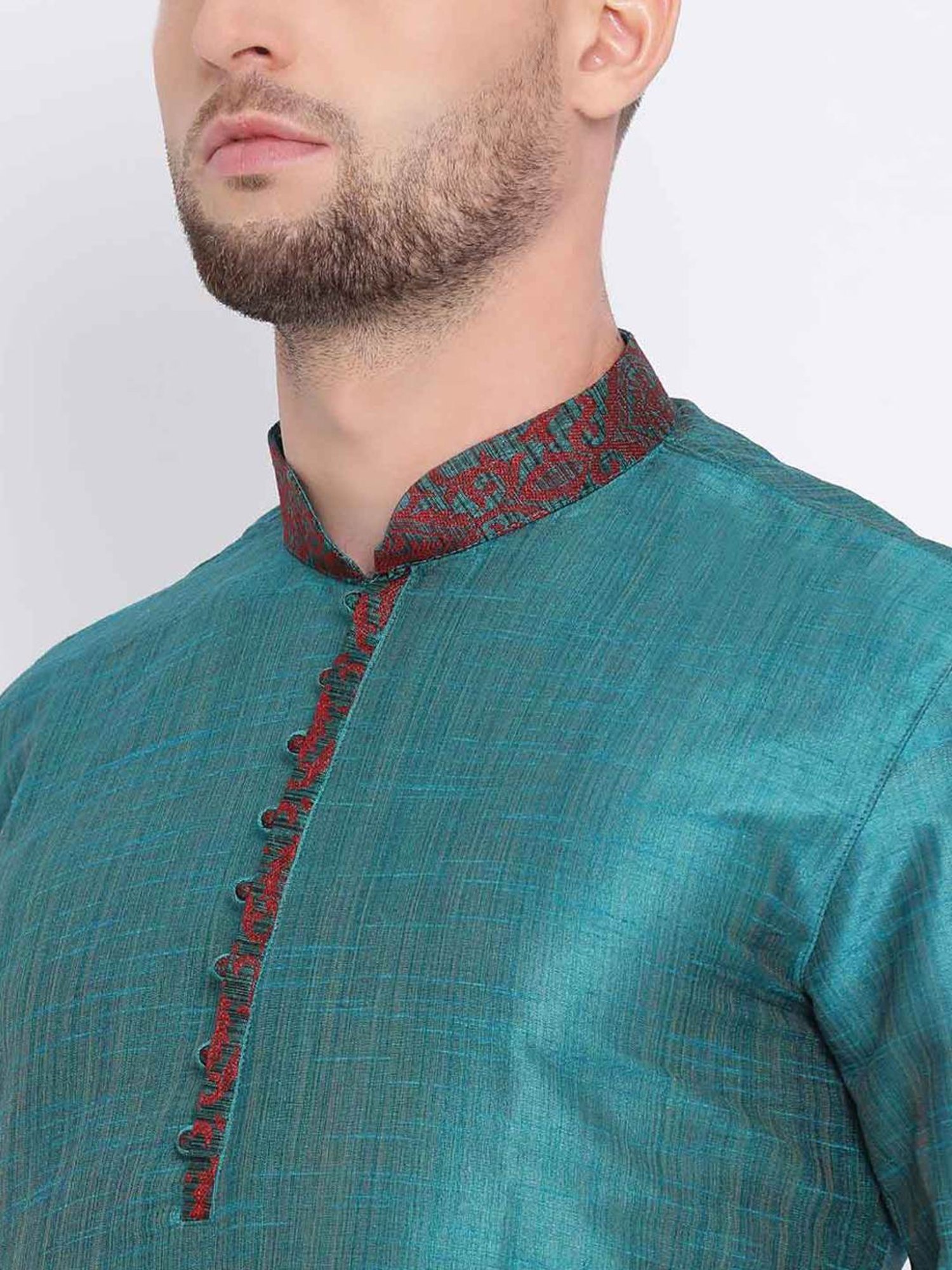 Sanwara Firozi Regular Fit Self Pattern Kurta Bottom Set