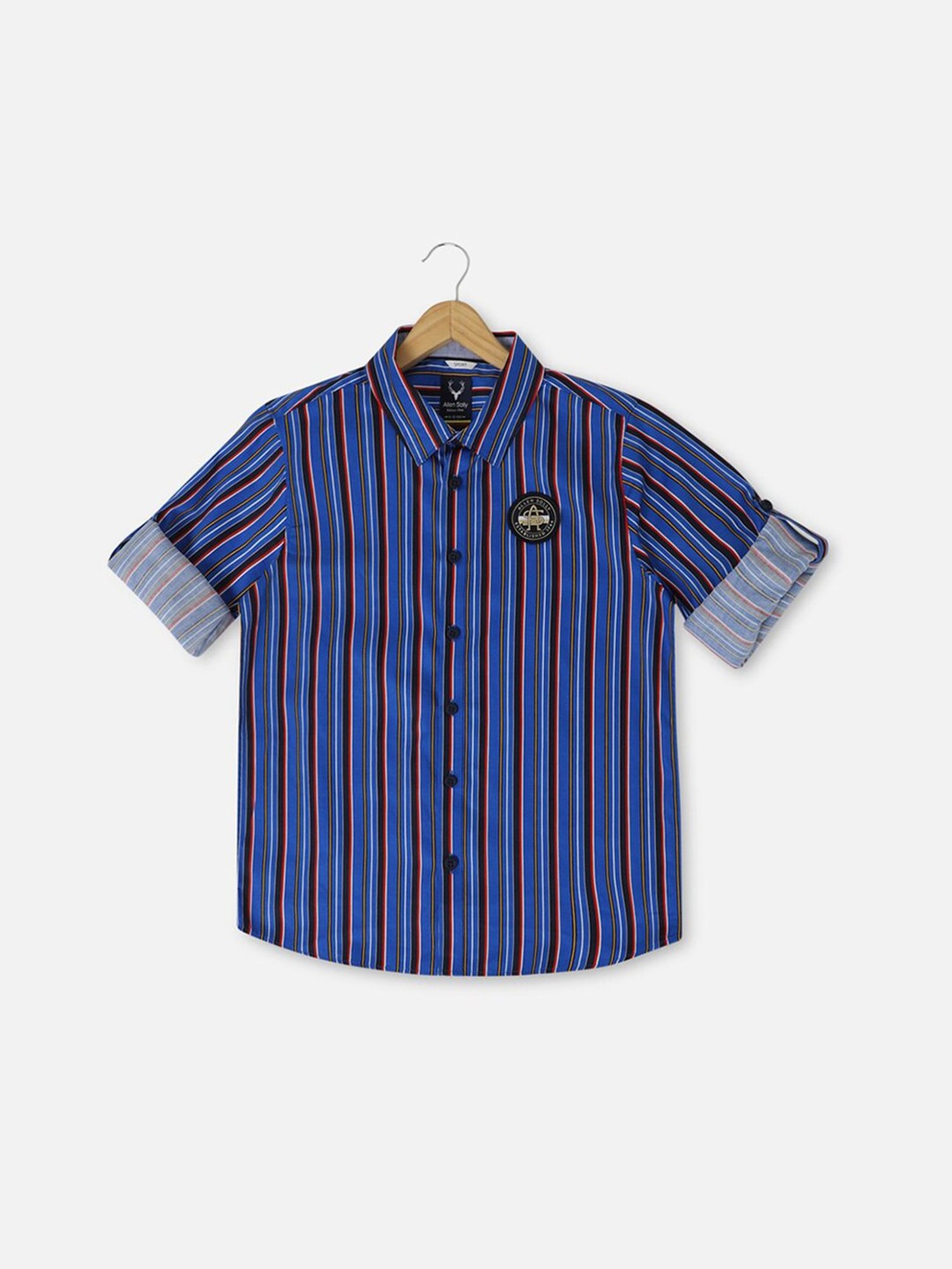 Allen Solly Junior Blue Striped Full Sleeves Shirt