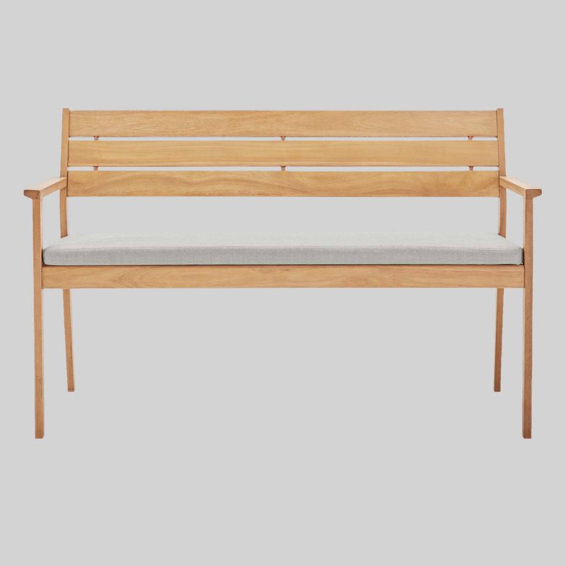 Viewscape Outdoor Patio Ash Wood Loveseat - Natural/Taupe - Modway