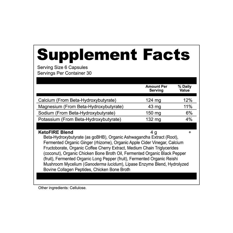 Ancient Nutrition KetoFIRE Weight Loss Supplement Capsules - 180ct