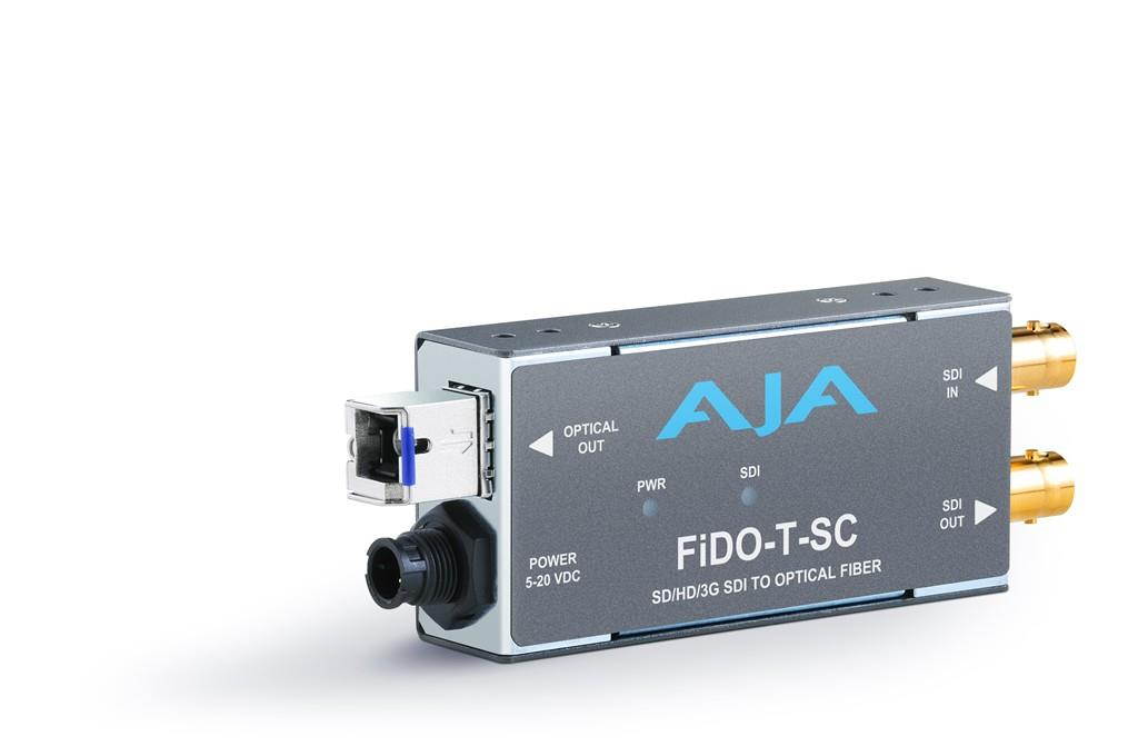 AJA Video Systems - FIDO-T-SC - Single channel SDI to SC Fiber Converter/ SDI loopout up to 10km