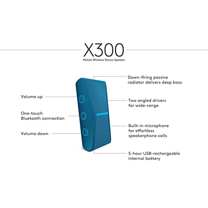 X300 Mobile Wireless Stereo Speaker Blue 984000402