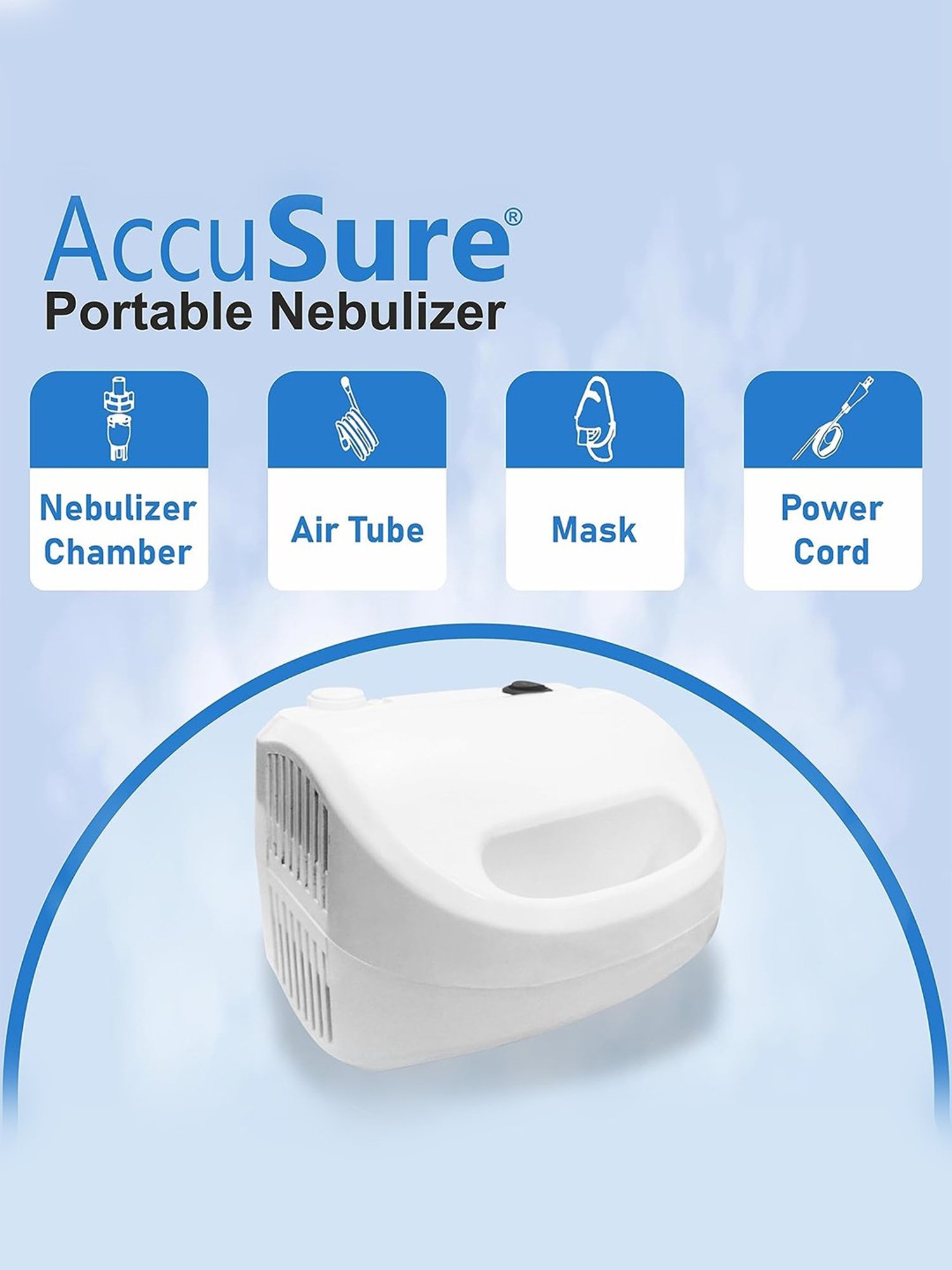 iGRiD IG1614N Compact Compressor Asthma Nebulizer (White)