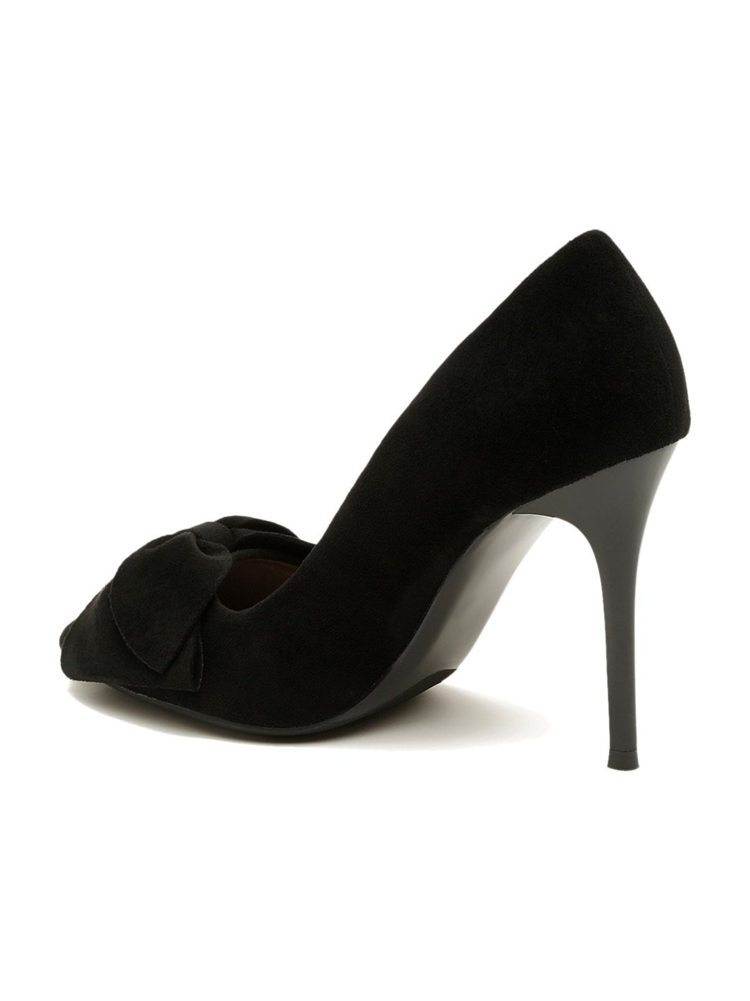 Flat N Heels Women's Black Stiletto Pumps