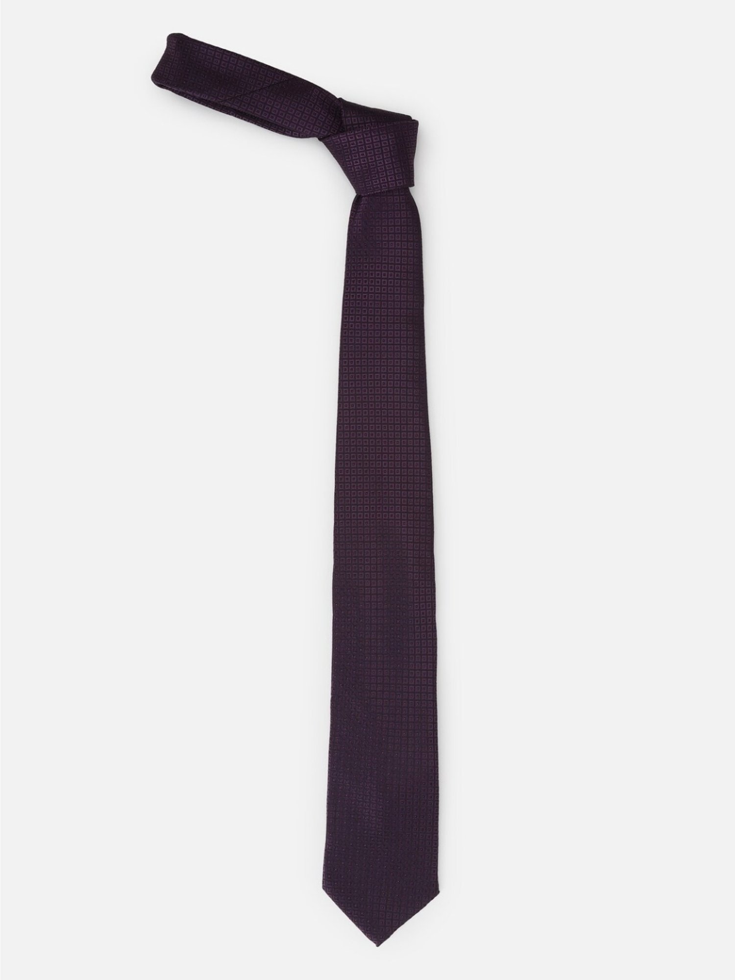 Van Heusen Purple Embroidered Tie