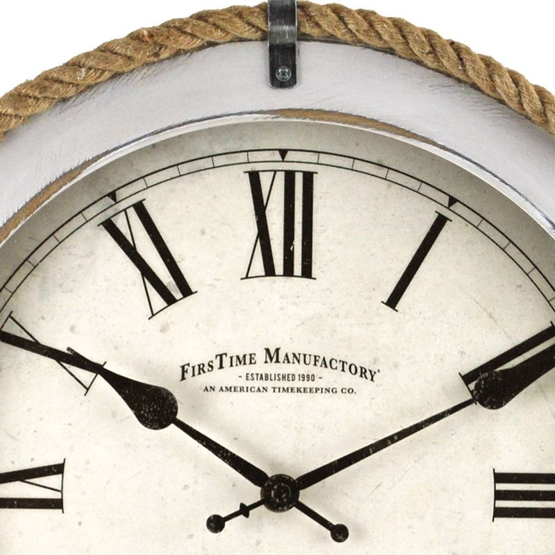 Whitewashed Rope Wall Clock - Firstime & Co.