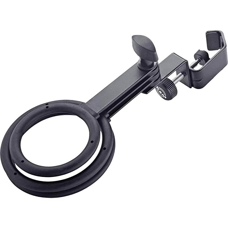 Konig & Meyer 15910.000.55 - Mute Holder - Stand Attachment - 3 Mutes/Trumpets, Cornets or Flugelhorns- Professional Grade - German Made - Black