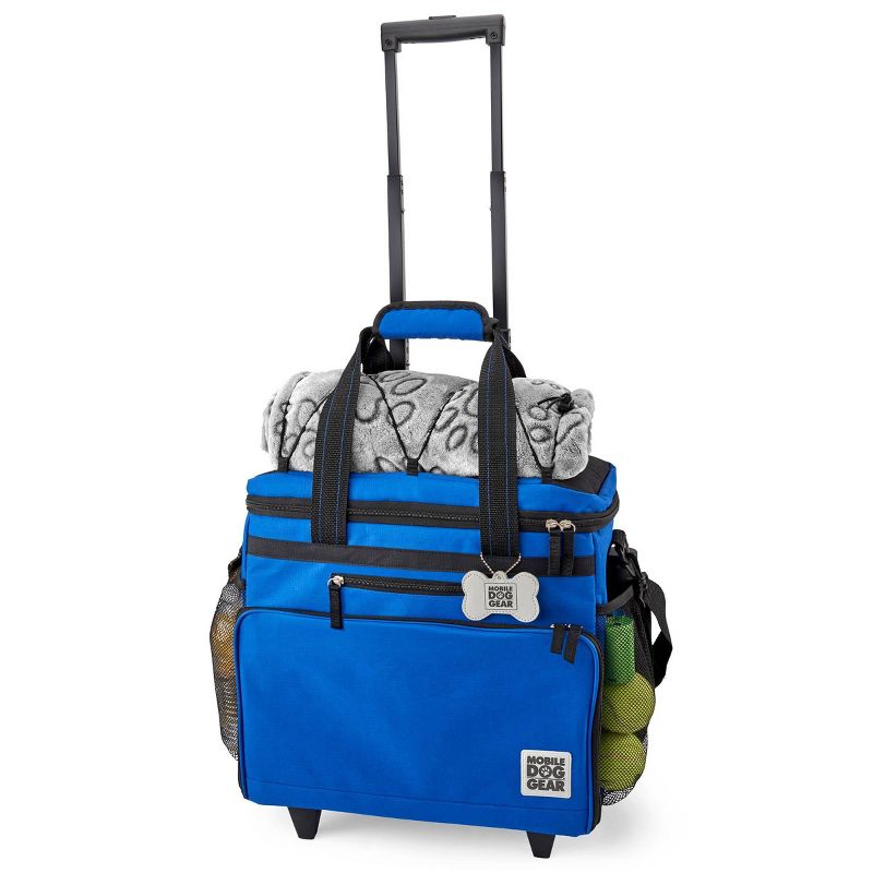 Overland Travelware Suitcase - Dog - Rolling Weekender - Royal Blue