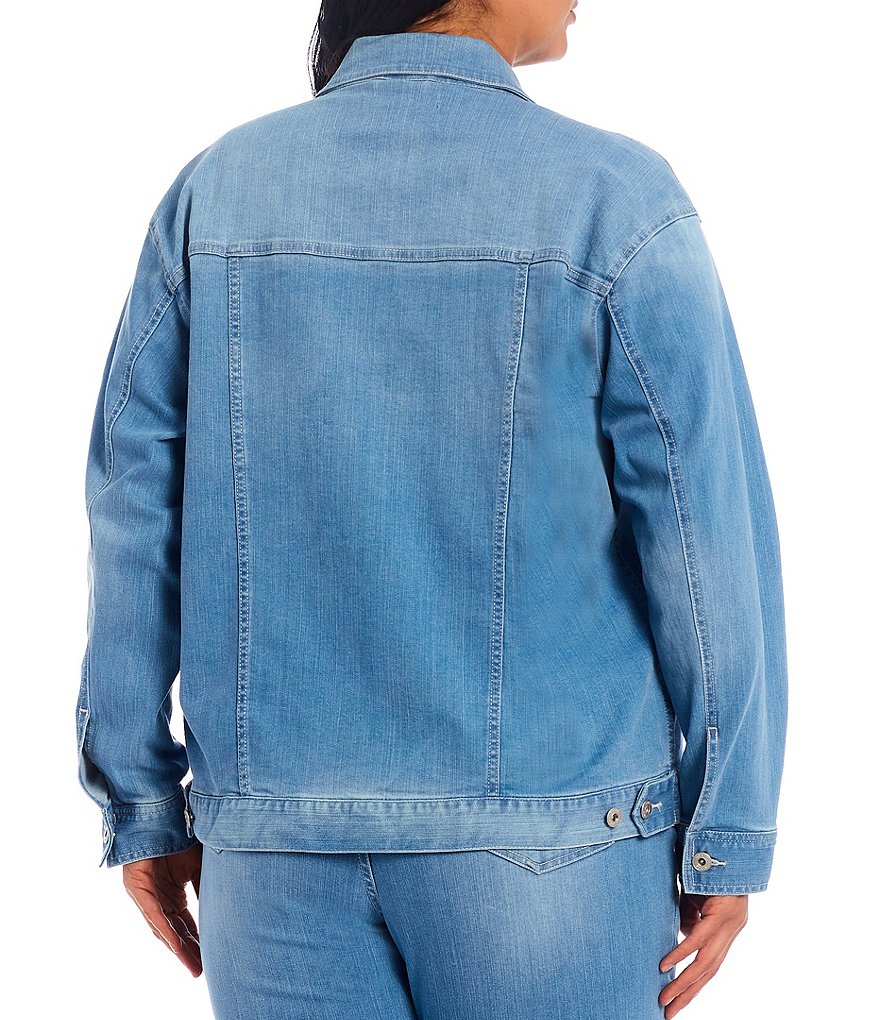 Ali Miles Plus Size Mixed Animal Print Open-Front Drop Needle Onion Skin Jacket